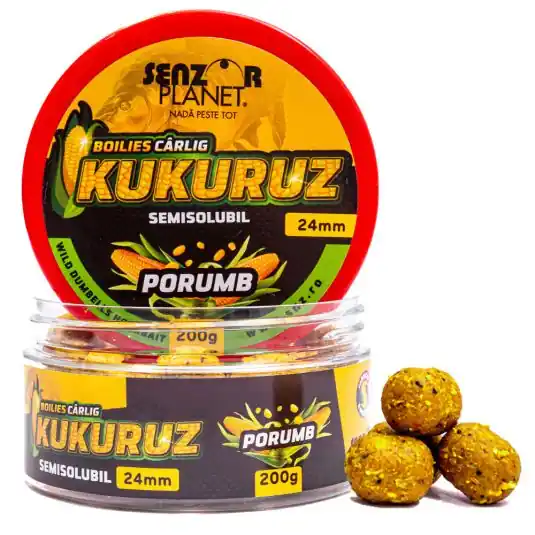 Boilies Senzor Kukuruz Porumb 24mm, 200g Livrare rapidă