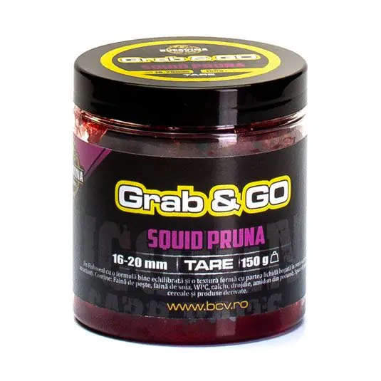 Bestseller Boilies Bucovina Carp Baits Grab and GO Squid Pruna, 16-20mm, 150g