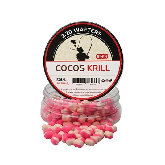 Wafters 2.20 Baits Wafters Cocos & Krill 6mm Lichidare de stoc