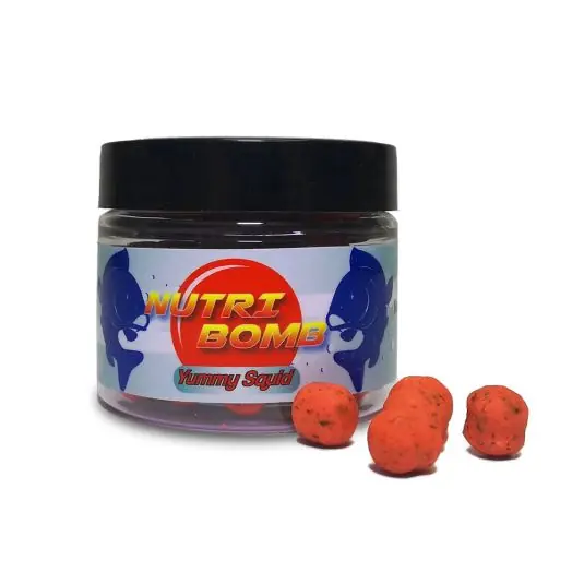 Plată securizată Dumbells solubile pentru carlig Utopia Baits Nutri Bomb - Yummy Squid