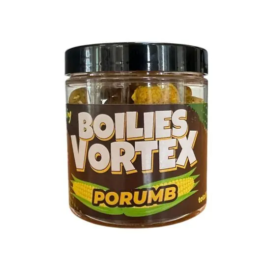 Chilipir Boilies TotalFishing VORTEX Semisolubil Porumb, 20mm, 150g