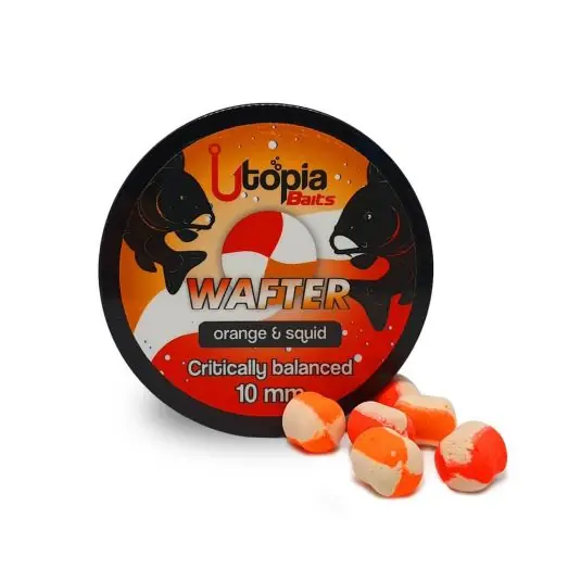 Promoție Wafters Utopia Baits Colour Blend Orange & Squid Wafter 10mm