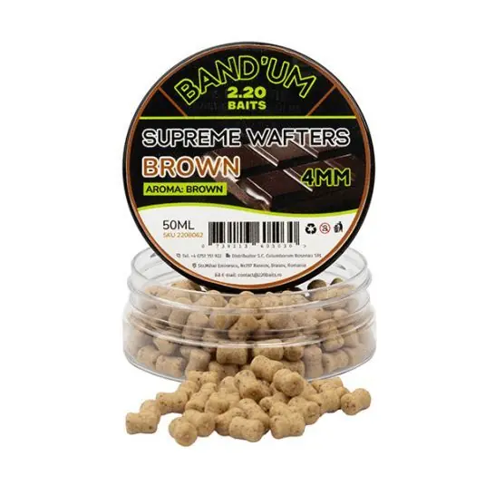 Wafters 2.20 Baits Supreme Bandum Wafters Brown 4mm Retur gratuit