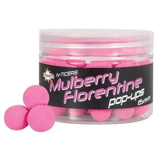 Boilies Dynamite Baits N-Ticers Pop-ups Mulberry Florentine, 15mm Plată securizată