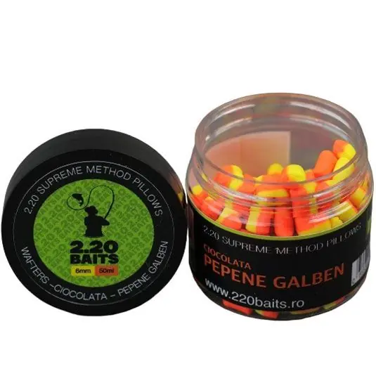 Wafters 2.20 Baits Supreme Method Pillows 6mm, Ciocolata-Pepene Galben Calitate înaltă