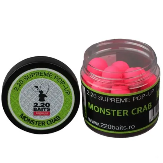Boilies 2.20 Baits Supreme Pop-Up 16mm, Monster Crab Nu rata