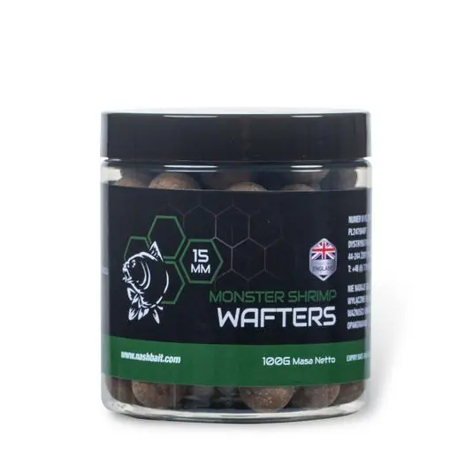 Wafters Nash Monster Shrimp Wafters 15mm, 100g Reducere de preț
