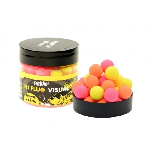 Chilipir Boilies Trakko Esential Hi Fluo Visual Pop-Up Pineapple and N-Butyric 8mm