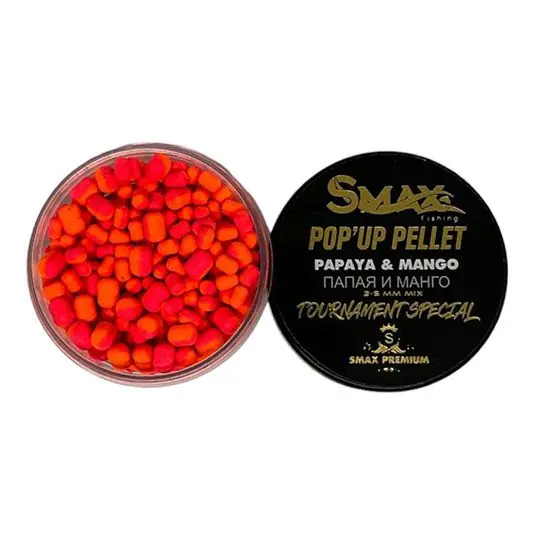 Boilies Smax Pop-up Pellet Premium Mix Papaya & Mango 3-5mm Reducere de preț