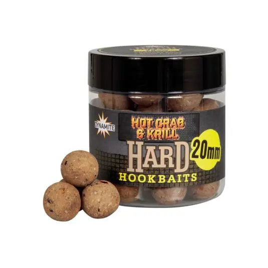 Boilies Dynamite Baits Hard Hook Baits Hot Crab and Krill 20mm Reduceri