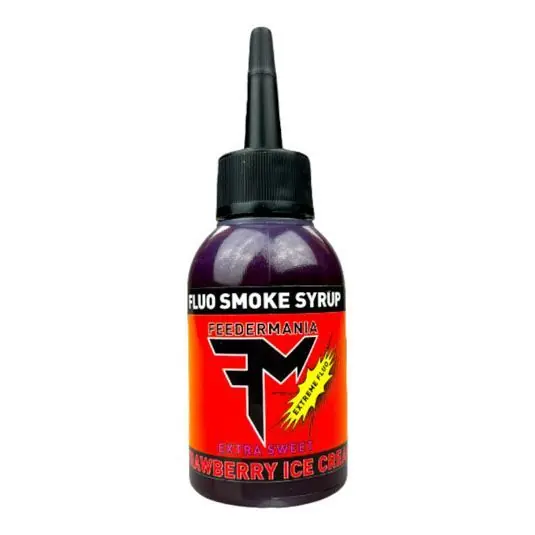 Transport gratuit Aditiv lichid Feedermania Fluo Smoke Syrup Strawberry Ice Cream, 75ml