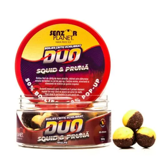 Boilies Senzor Duo Squid & Pruna 16-20mm/150g Reducere de preț