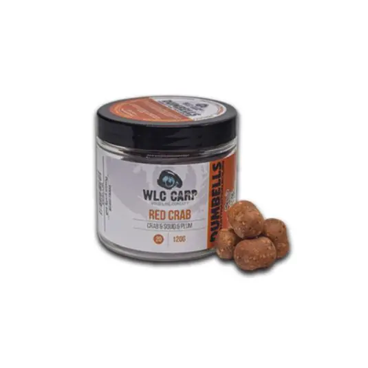 Popular Boilies WLC Carp Dumbells Red Crab Crab-Squid-Pruna 20mm 120g