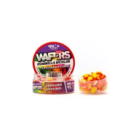 Wafters Senzor Dumbells Bicolor Capsuna Usturoi 10mm 30g Preferatul clienților