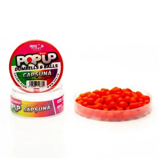 Boilies Senzor Pop-Up Dumbells and Balls Capsuna 6mm 15g Discount