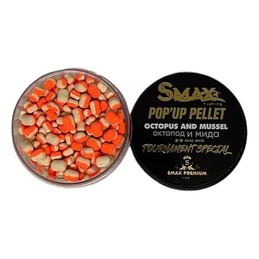Plată securizată Boilies Smax Pop-up Pellet Premium Mix Octopus & Mussel 3-5mm
