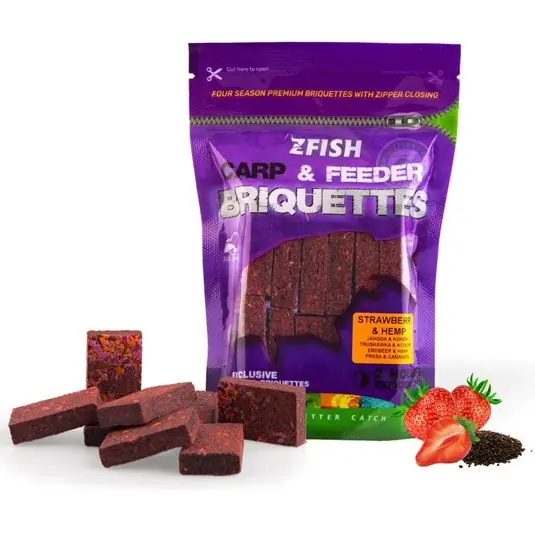 Tablete nada ZFish Feeding Briquettes 220g, Strawberry & Hemp Cel mai vândut