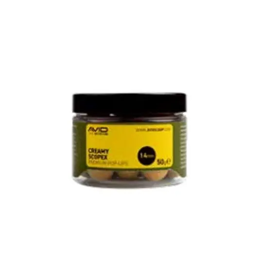 Ofertă de sezon Boilies Avid Carp Creamy Scopex Pop-Up 14mm/50g