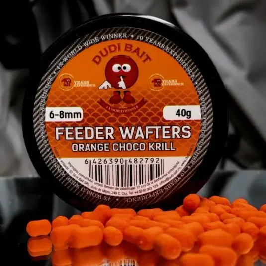 Wafters Dudi Bait Feeder Wafters Orange Choco Krill 6-8mm Popular