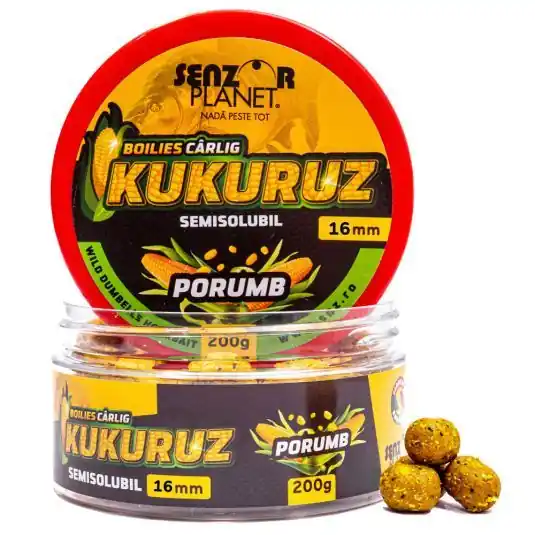 Boilies Senzor Kukuruz Porumb 16mm, 200g Disponibil imediat