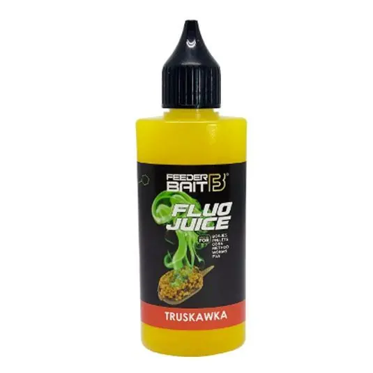 Aditiv lichid Feeder Bait Fluo Juice Strawberry, 50ml Calitate înaltă