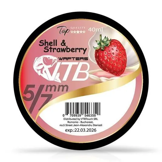 Wafters VTBFishing Shell Strawberry 5-7mm Reduceri