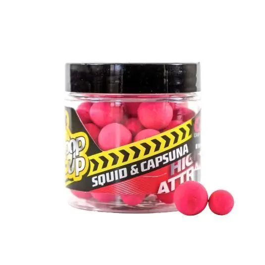 Ofertă de sezon Boilies CPK Pop-up Secret Formula SF Squid&Capsuna 10-14mm
