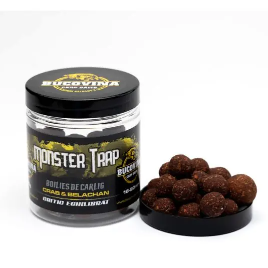 Boilies Bucovina Baits Critic Echilibrat Monster Trap 16-20mm 120g Livrare gratuită