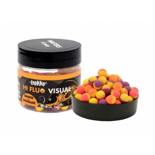 Boilies Trakko Esential Hi Fluo Visual Pop-Up Orange and Chocolate 8mm Nu rata
