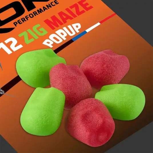 Rok Fishing Zig Cube Mix Pop-up Ultra Soft 10mm - Red/Green Promoție