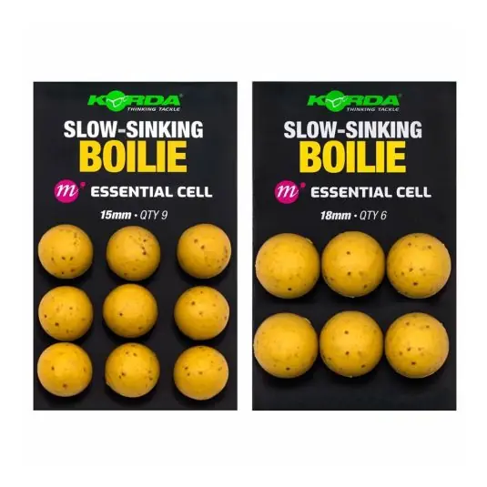 Boilies Korda Slow Sinking Boilie Essential Cell, 15mm Retur gratuit