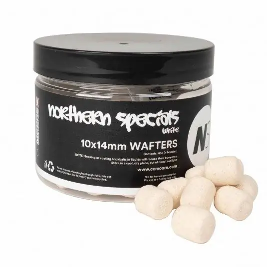 Noutate Wafters CC Moore Northern Specials Dumbells NS1 White 10x14mm