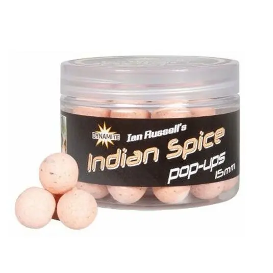 Ofertă limitată Boilies Dynamite Baits Ian Russell's Indian Spice Pop-Ups 15mm