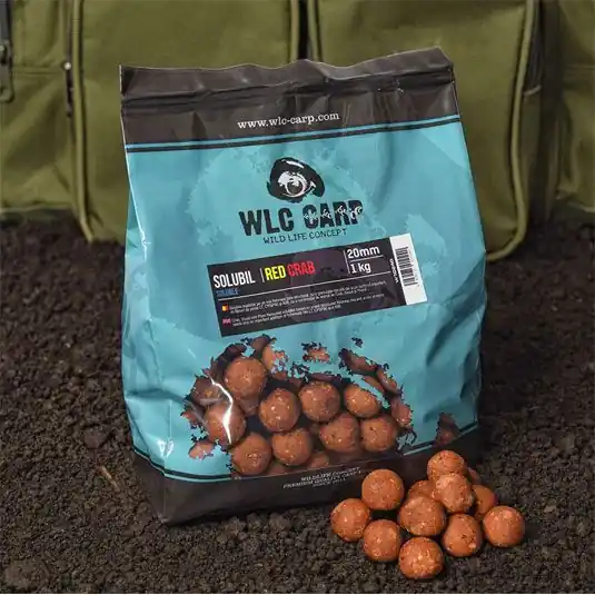 Super ofertă Boilies WLC Carp Solubil Red Crab, 24mm, 1kg