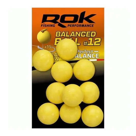 Boilies Rok Fishing Balanced Ball 12, Yellow Popular