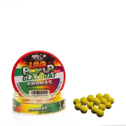 Boilies Senzor Lava Pop-up Glazed Ananas 8mm, 30g Reduceri