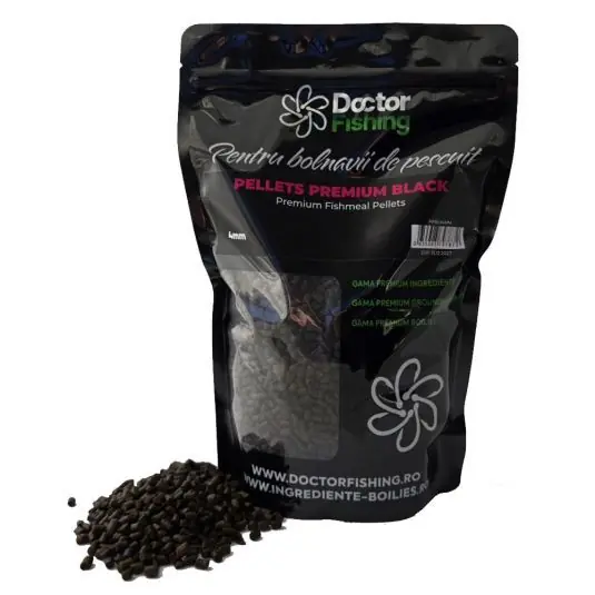 Pelete Doctor Fishing Premium Fishmeal Black Crab Belachan 2mm, 1kg Livrare gratuită