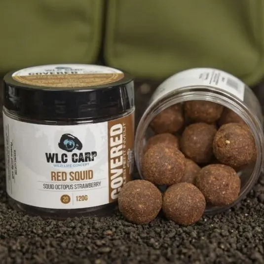 Bestseller Boilies WLC Carp Covered Red Squid 20mm, 120g