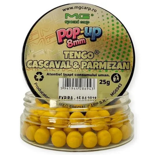 Bestseller Boilies MG Special Carp Pop-Up Tengo Cascaval Parmezan 8mm, 25g