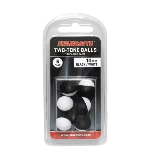 Popular Boilies Starbaits Two-Tones Balls Buoyant Black/White 14mm