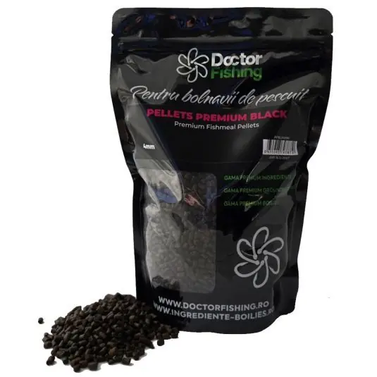 Pelete Doctor Fishing Premium Fishmeal Black Crab Belachan 4mm, 1kg Promoție