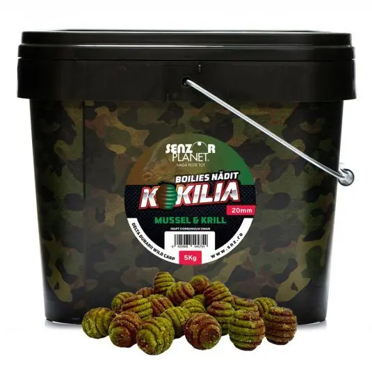 Boilies Senzor Kokilia Mussel & Krill, 20mm, 5kg Retur gratuit