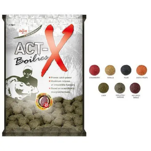 Boilies Carp Zoom Act-X Vanilla 20mm, 800gr Preț redus