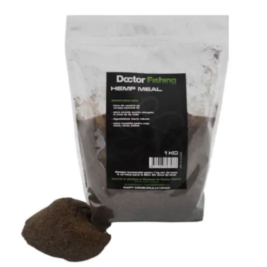 Faina de Canepa Doctor Fishing Hemp Meal, 1kg Disponibil imediat