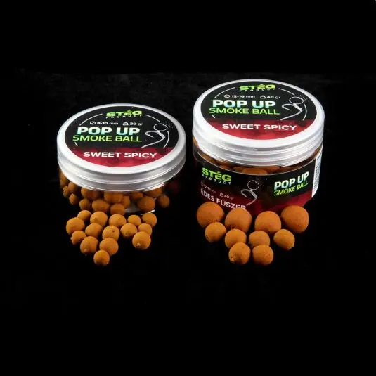 Boilies Steg Smoke Ball Pop-Up 8-10mm Sweet Spicy Plată sigură