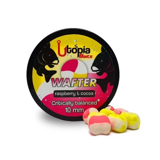 Wafters Utopia Baits Colour Blend Raspberry & Cocos Wafter 10mm Popular