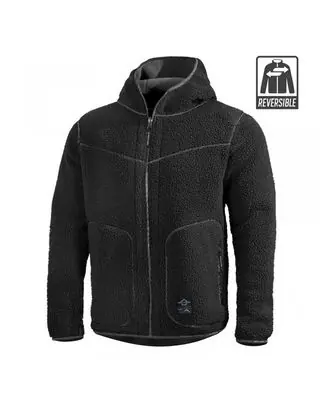 Ofertă specială Pentagon Jachetă fleece reversibilă pentru bărbați Ianos Sherpa, negru/gri