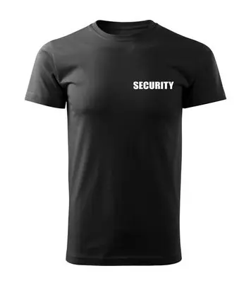 Tricou DRAGOWA cu inscripția SECURITY, negru, Noutate