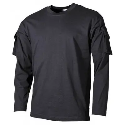 MFH US negru tricou cu mânecă lungă cu buzunare şi bandă velcro pe mâneci, 170g/m2 - WARAGOD">    /* <![CDATA[ */    window.addEventListener('load', function() {        (function(w,d,s,l,i){w[l]=w[l] Preț redus