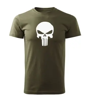 Doar azi DRAGOWA tricou punisher, măsliniu 160g/m2